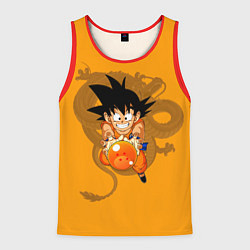 Майка-безрукавка мужская Kid Goku, цвет: 3D-красный