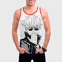 Майка-безрукавка мужская Магическая битва Годжо, цвет: 3D-красный — фото 2