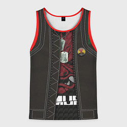 Майка-безрукавка мужская Куртка Cyberpunk 2077, цвет: 3D-красный