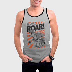 Майка-безрукавка мужская ROAR Tokyo T-rex, цвет: 3D-черный — фото 2