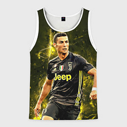 Майка-безрукавка мужская Cristiano Ronaldo Juventus, цвет: 3D-белый