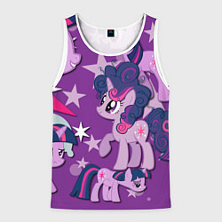 Майка-безрукавка мужская Twilight Sparkle, цвет: 3D-белый