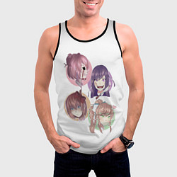 Майка-безрукавка мужская Doki Doki Literature Club, цвет: 3D-черный — фото 2