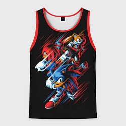 Майка-безрукавка мужская Sonics team, цвет: 3D-красный