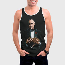 Майка-безрукавка мужская КРЕСТНЫЙ ОТЕЦ ДОН КАРЛЕОНЕ, цвет: 3D-белый — фото 2