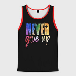 Майка-безрукавка мужская Никогда не сдавайся, цвет: 3D-красный
