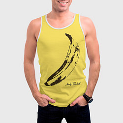 Майка-безрукавка мужская Энди Уорхол - Банан, цвет: 3D-белый — фото 2