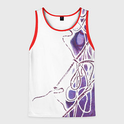 Майка-безрукавка мужская Фиолетовые нити, цвет: 3D-красный