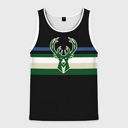 Майка-безрукавка мужская Milwaukee Bucks форма Statement Edition, цвет: 3D-белый