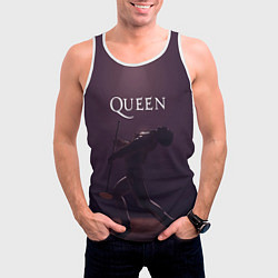 Майка-безрукавка мужская Freddie Mercury Queen Z, цвет: 3D-белый — фото 2