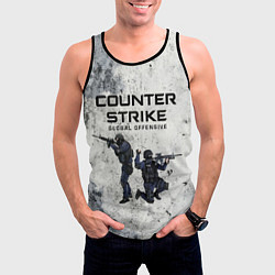 Майка-безрукавка мужская COUNTER TERRORIST CS GO Z, цвет: 3D-черный — фото 2