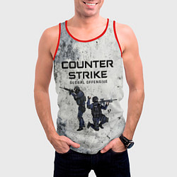 Майка-безрукавка мужская COUNTER TERRORIST CS GO Z, цвет: 3D-красный — фото 2