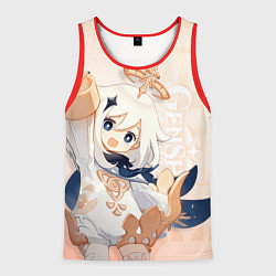 Майка-безрукавка мужская Genshin Impact, Паймон, цвет: 3D-красный