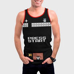 Майка-безрукавка мужская Press start, цвет: 3D-красный — фото 2