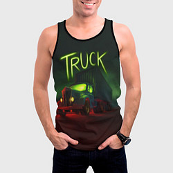 Майка-безрукавка мужская Truck neon, цвет: 3D-черный — фото 2