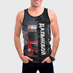 Майка-безрукавка мужская Дальнобой Red Truck, цвет: 3D-черный — фото 2