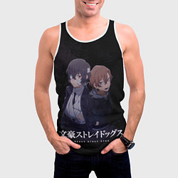 Майка-безрукавка мужская Осаму Дазай и Чуя Накахара, цвет: 3D-белый — фото 2