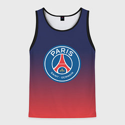 Майка-безрукавка мужская PSG ПСЖ PARIS SAINT GERMAIN, цвет: 3D-черный