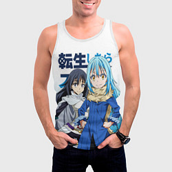 Майка-безрукавка мужская TenSura, Румиру и Сидзуэ, цвет: 3D-белый — фото 2