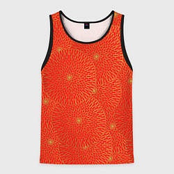 Майка-безрукавка мужская ЗОЛОТЫЕ ХРИЗАНТЕМЫ ПАТТЕРН, цвет: 3D-черный