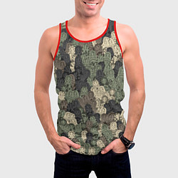 Майка-безрукавка мужская Камуфляж из матрёшек, цвет: 3D-красный — фото 2