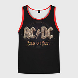 Майка-безрукавка мужская ACDC Rock or Bust, цвет: 3D-красный