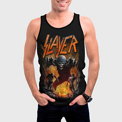 Майка-безрукавка мужская Slayer, цвет: 3D-черный — фото 2