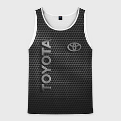 Майка-безрукавка мужская TOYOTA STEEL HONEYCOMBS, цвет: 3D-белый