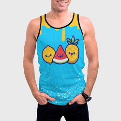 Майка-безрукавка мужская ЛИМОН АРБУЗ АНАНАС, цвет: 3D-черный — фото 2