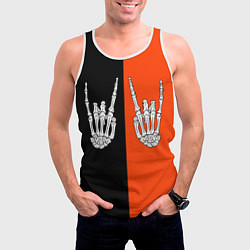 Майка-безрукавка мужская Ладошки скелета, цвет: 3D-белый — фото 2