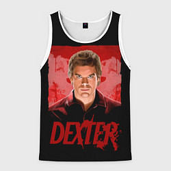 Майка-безрукавка мужская Dexter Декстер портрет постер, цвет: 3D-белый