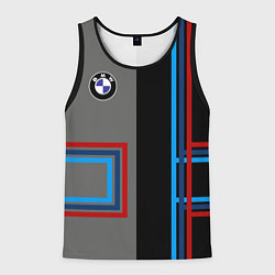 Майка-безрукавка мужская Автомобиль BMW БМВ, цвет: 3D-черный