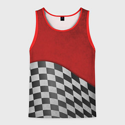 Майка-безрукавка мужская Финиш, цвет: 3D-красный