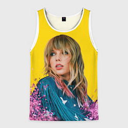 Майка-безрукавка мужская Красотка Тейлор, цвет: 3D-белый