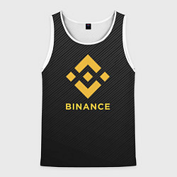 Мужская майка без рукавов БИНАНС ЛОГО CARBON BINANCE LOGO