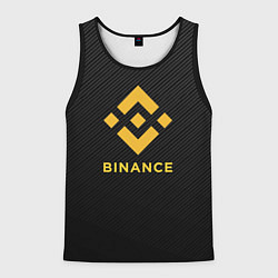 Мужская майка без рукавов БИНАНС ЛОГО CARBON BINANCE LOGO
