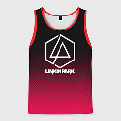 Майка-безрукавка мужская LINKIN PARK LOGO CARBON, цвет: 3D-красный