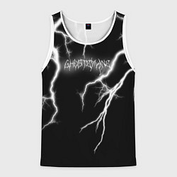 Майка-безрукавка мужская GHOSTEMANE Lightning Гостмейн Молния Надпись, цвет: 3D-белый