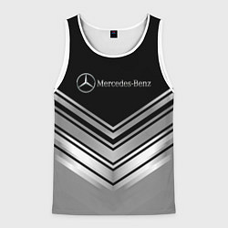 Майка-безрукавка мужская Mercedes-Benz Текстура, цвет: 3D-белый