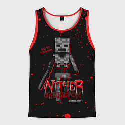 Майка-безрукавка мужская WITHER SKELETON, цвет: 3D-красный