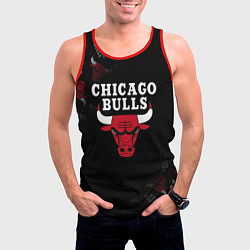 Майка-безрукавка мужская ЧИКАГО БУЛЛС БЫКИ CHICAGO BULLS, цвет: 3D-красный — фото 2