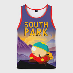 Майка-безрукавка мужская Эпичный Картман в горах Южный Парк, цвет: 3D-красный