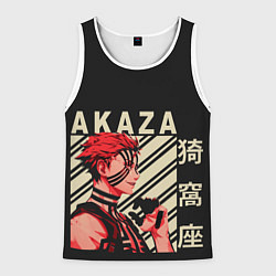 Майка-безрукавка мужская Клинок демонов Akaza, цвет: 3D-белый