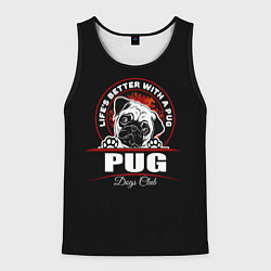 Мужская майка без рукавов Мопс Pug