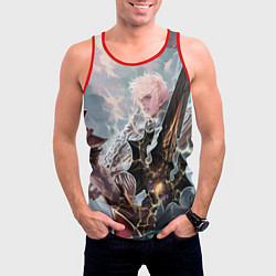 Майка-безрукавка мужская Lineage 2 Akamanah vs Zarich, цвет: 3D-красный — фото 2