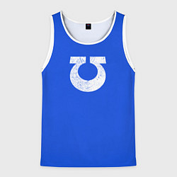 Майка-безрукавка мужская Ультрамарины цвет 13 легиона, цвет: 3D-белый