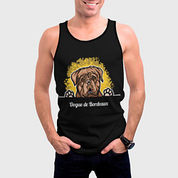 Майка-безрукавка мужская Бордоский Дог Dogue de bordeaux, цвет: 3D-черный — фото 2