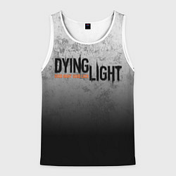 Майка-безрукавка мужская DYING LIGHT ТРЕЩИНЫ GOOD NIGHT AND GOOD LUCK, цвет: 3D-белый