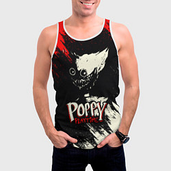 Майка-безрукавка мужская Poppy Playtime: Red & Black, цвет: 3D-белый — фото 2