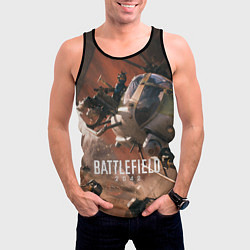 Майка-безрукавка мужская Battlefield 2042 - Боевой отряд, цвет: 3D-черный — фото 2